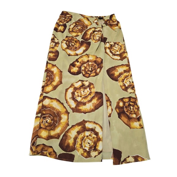 House of Harlow 1960 Dresses & Skirts - House of Harlow 1960 Nautilus Seashell‎ Print Wrap Maxi Skirt Brown Tan Size M